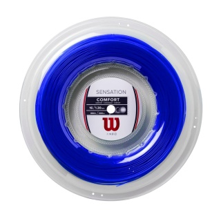 Wilson Sznur tenisowy Sensation Blue 1.30 (Ochrona ramion + Kontrola) niebieski 200m rolka